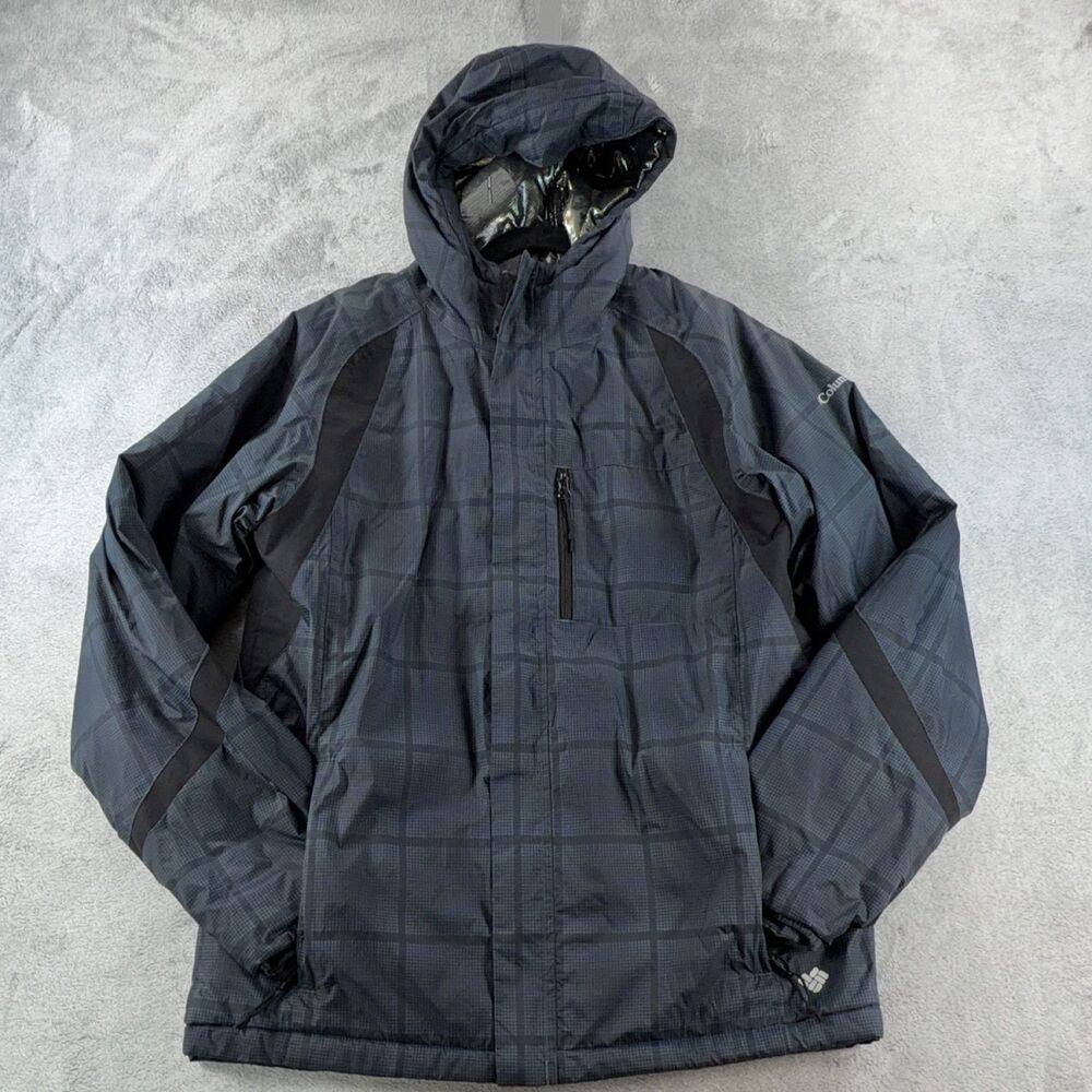 Columbia Boys Ski Jacket Blue Size 18-20 Synthetic Insulated Zip Up Winter Coat